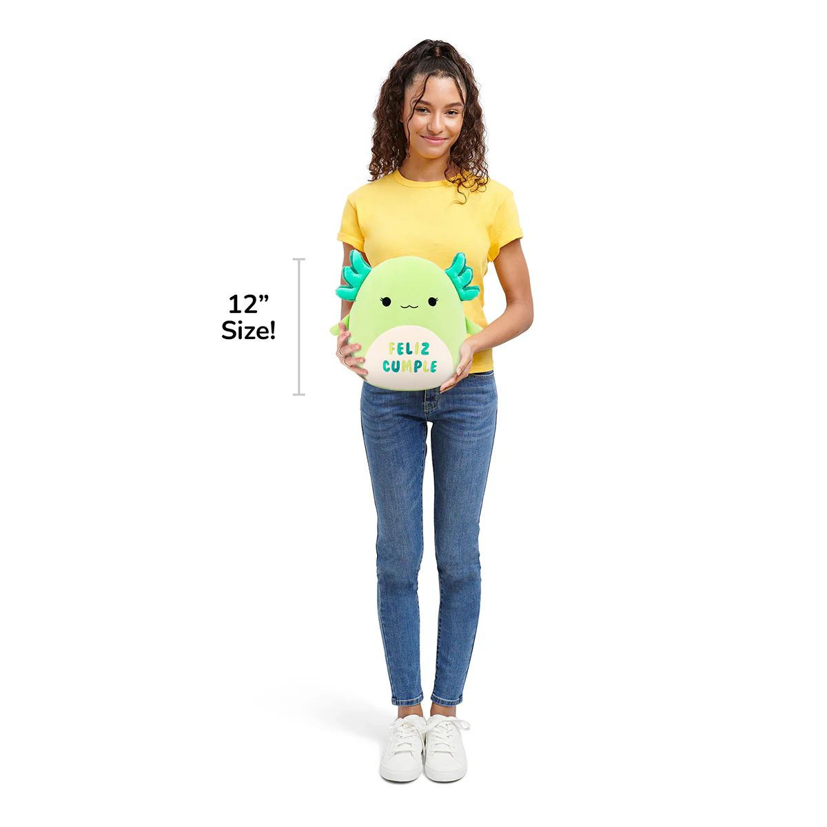 12-Inch Mipsy the Green Axolotl with “Feliz Cumple” Embroidery - Image 7